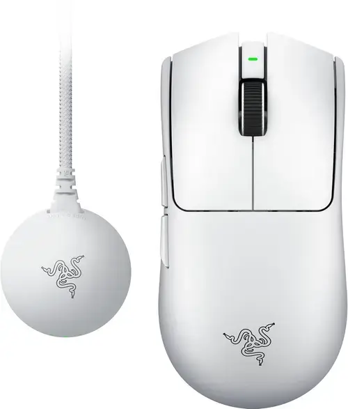 Mouse Gaming Wireless Razer Viper V4 Pro, Hibrid USB/HyperSpeed Wireless, 50000 DPI, Senzor Focus Pro 50K Gen-3, 8000Hz (Alb)