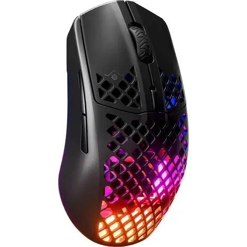 Mouse Gaming Wireless SteelSeries Aerox 3 2022 Edition Onyx, iluminare RGB, USB/Bluetooth (Negru)