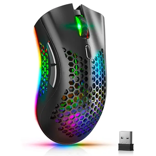 Mouse gaming wireless Timebox, ultrausor 95g, FastCharge, USB, 4 GHz, Negru - Default Title