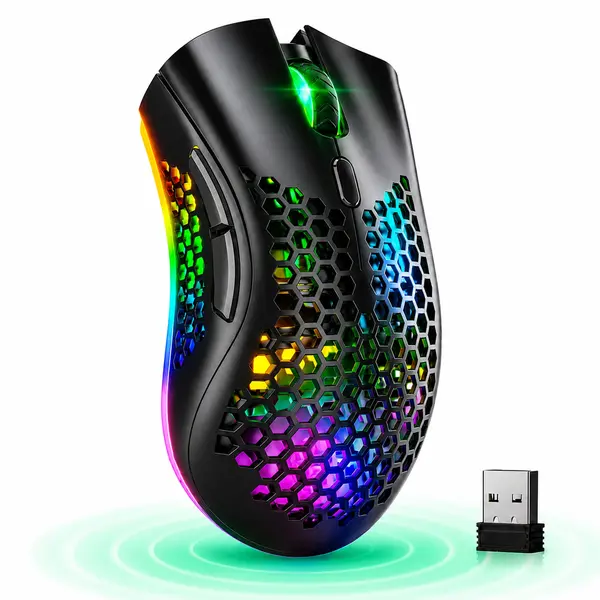 Mouse gaming wireless Timebox, ultrausor 95g, FastCharge, USB, 4 GHz, Negru - Default Title