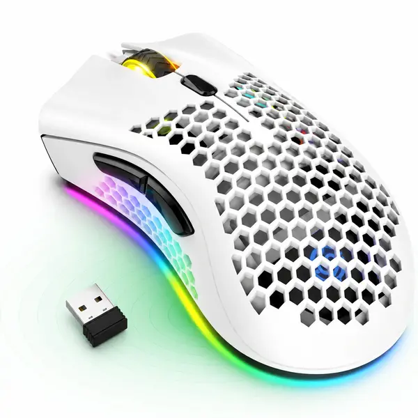 Mouse gaming wireless Timebox, ultrausor 95g, FastCharge, USB, 4 GHz, Alb - Default Title
