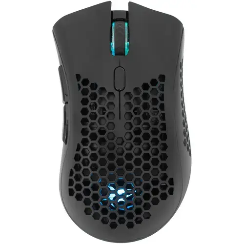 Mouse Gaming Wireless White Shark LIONEL, 10.000 DPI, 1.000Hz, 60IPS, 20G, Chipset PIXART 3325, Switch-uri HUANO 20M, Butoane Programabile, RGB LED, Cablu braided 1,5m, Matte Coating, Negru