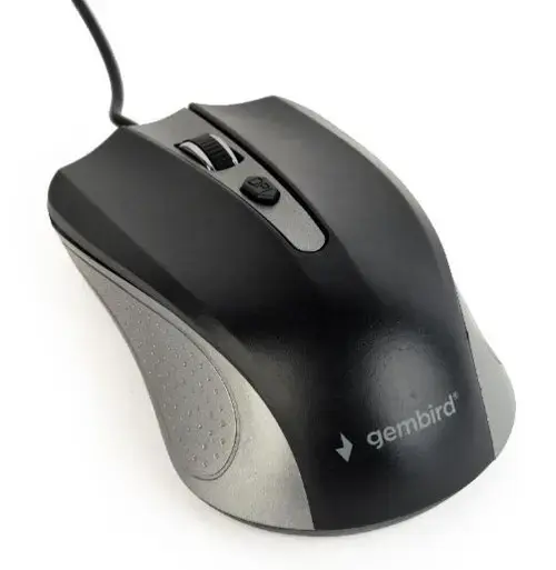 Mouse Gembird MUS-4B-01, Optic, 1200 DPI (Negru/Gri)