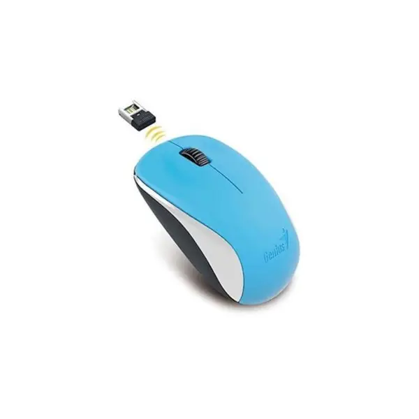 Mouse Genius NX-7000 wireless, PC sau NB, Wireless, 2.4GHz, Optic, 1200 dpi, Albastru
