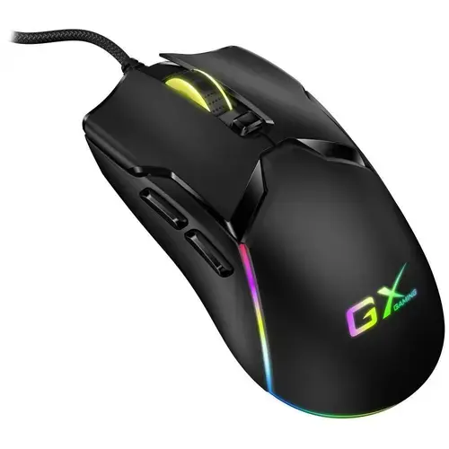 Mouse Genius, „Scorpion M700”, gaming, cu fir, USB, optic, 7200 dpi, butoane/scroll 6/1, Negru