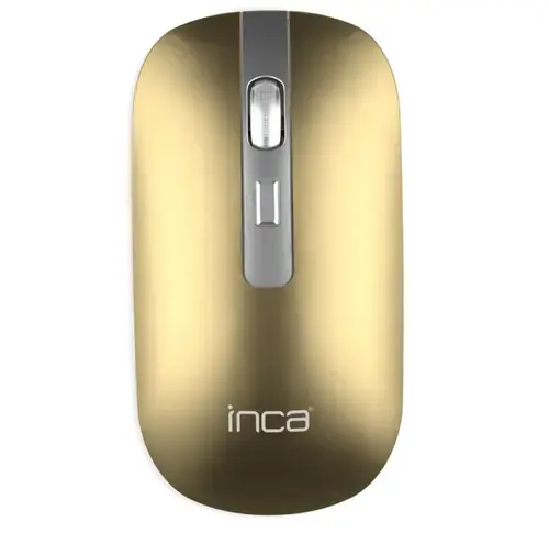 Mouse Inca IWM-531RS, 800-1600 dpi, Wireless 2.4GHz, Bluetooth, USB (Auriu)