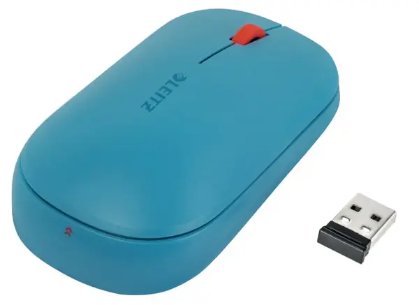 Mouse Leitz Cosy, conexiune duala, dimensiune medie, albastru celest Mouse Leitz Cosy, conexiune duala, dimensiune medie, albastru celest