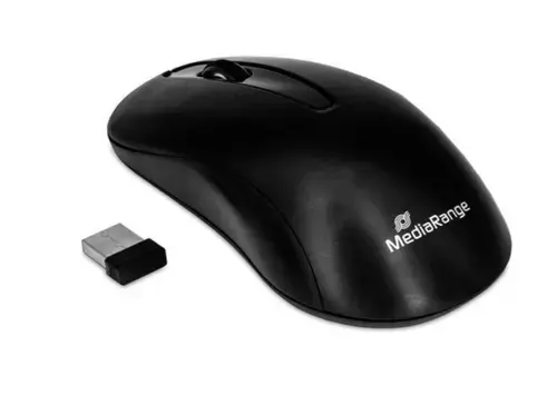Mouse MediaRange MROS209, USB Wireless 2.4GHz, Optic (Negru)