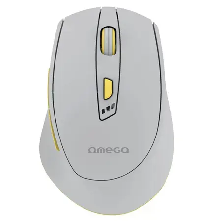 Mouse Omega OMC529RWB, Wireless 2.4GHhz (Gri/Galben)