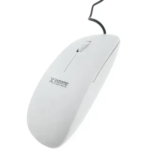 Mouse optic cu fir si conector USB-C, 3D, Extreme Lacerta 94674, 1000 DPI, 115 x 60 x 25 mm, cablu 120cm (Alb)