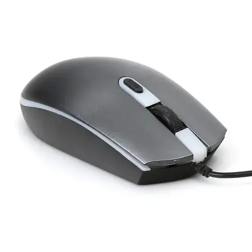 Mouse optic USB pe cablu, Omega 45541, 4 butoane, 2000DPI, cablu de 1.5m lungime, gri