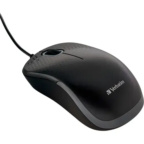 Mouse Optic Verbatim 49024, Cu fir, Silentios, 1000 dpi (Negru)