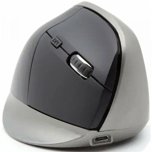 Mouse Ordissimo Ergonomic ART0391, Optic, USB, Wireless, 1200 DPI, 7 Butoane, Gri Grafit