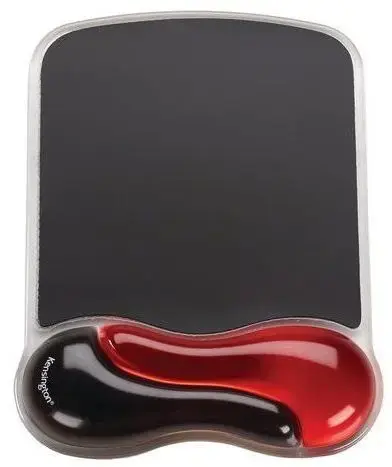 Mouse Pad ergonomic Kensington Crystal Wave 62402, gel (Negru/Rosu)