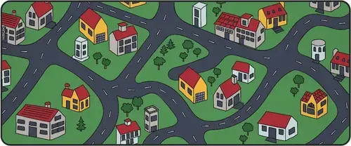 Mouse Pad Krux Space City KRXG001, 970 x 400 x 3 mm, XXL (Verde)