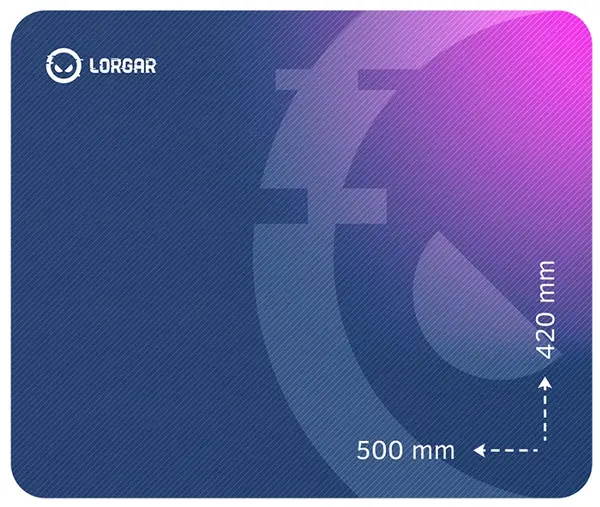 Mouse pad pentru jocuri Lorgar - Main 135, XL, moale, violet