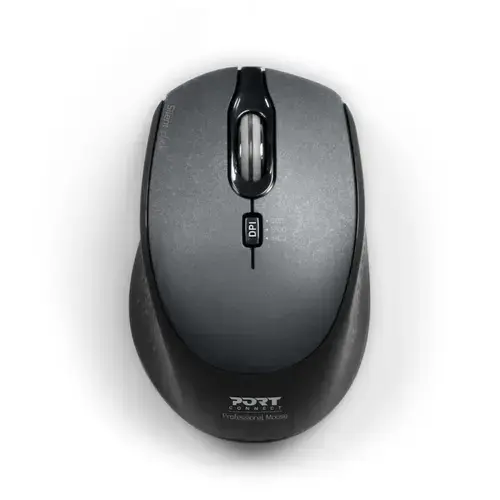 Mouse Port Design Connect, Wireless 2.4Ghz, USB-A/USB-C (Negru)
