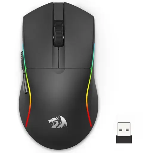 Mouse Redragon Deicide Pro, iluminare RGB, USB, Wireless 2.4GHz, Bluetooth (Negru)