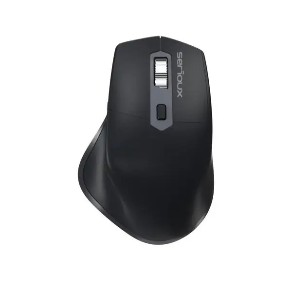 Mouse Serioux Apex 166, 2400 dpi, ergonomic, reincarcabil USB-C, negru