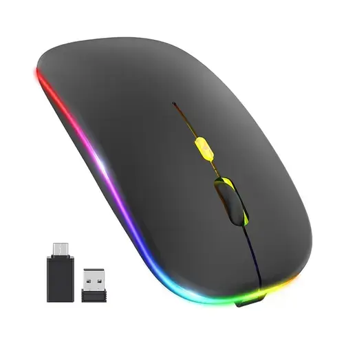Mouse Techsuit M1, Wireless 2.4 Ghz, RGB, 1600DP (Negru)