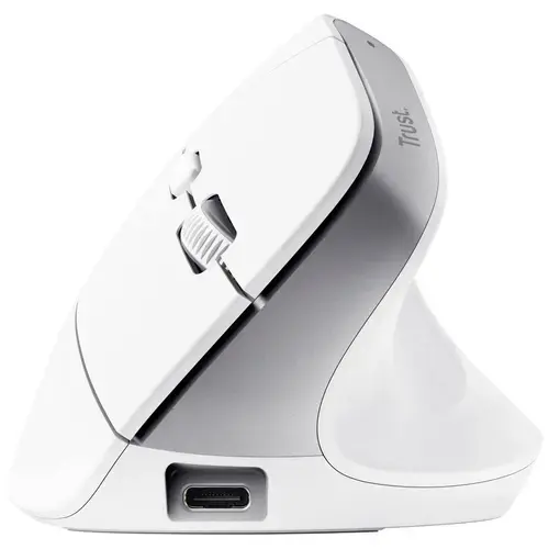 Mouse Trust Bayo+, Wireless 2.4Ghz, Bluetooth, USB, 2400dpi (Alb)