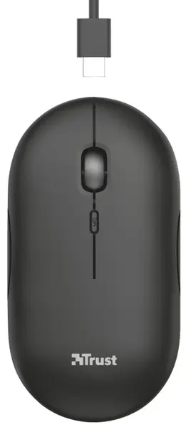 Mouse Trust - Puck, wireless, negru