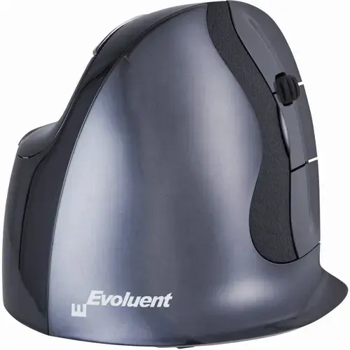 Mouse Vertical Wireless BakkerElkhuizen BNEEVRDW, Dreptaci, 3200 dpi (Negru/Gri)