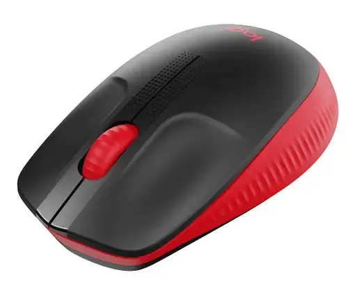 Mouse Wireles LOGITECH M190, USB, 1000 DPI (Negru/Rosu)