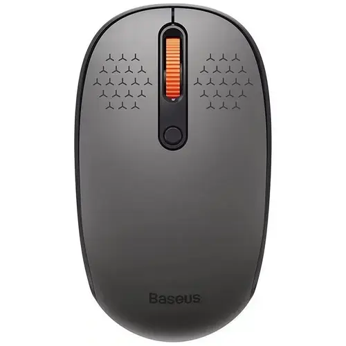 Mouse wireless Baseus B01055503833-00, 2.4GHz si Bluetooth, optic, 800/ 1200/1600 dpi, butoane/scroll 3/1, Gri