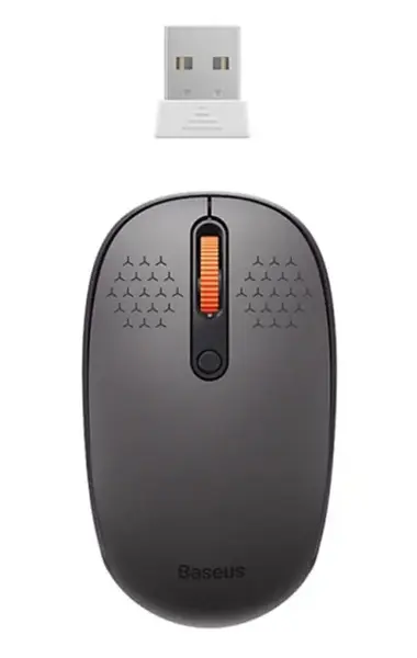 Mouse Wireless Baseus F01B Tri-Mode, 1600 DPI, Bluetooth / Wi-Fi (Gri)
