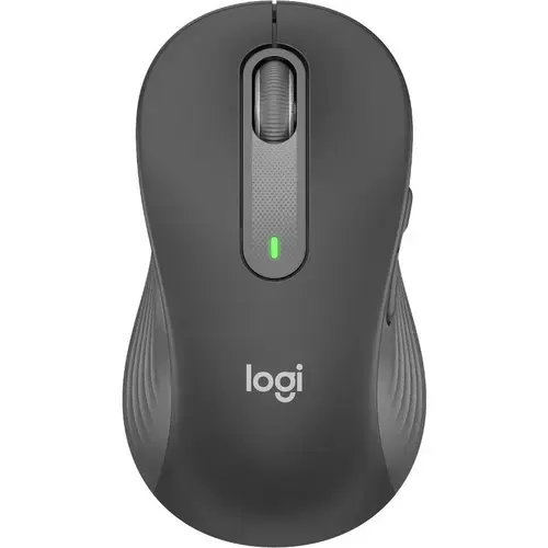 Mouse Wireless Logitech Signature M650 L Left, Bluetooth/USB, recomandat pentru mana stanga (Gri)