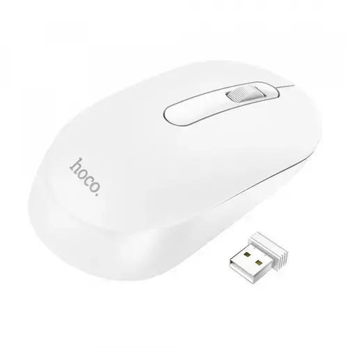Mouse Wireless Optic HOCO GM14, USB, 1200 DPI (Alb)