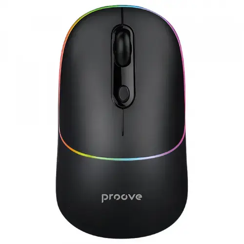 Mouse Wireless Proove Blink, RGB, 800DPI - 1600DPI, BT / Wi-Fi, Negru