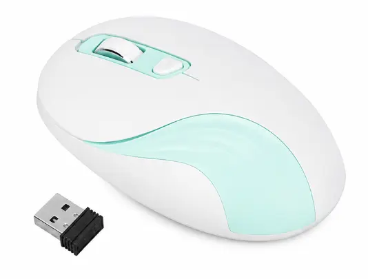 Mouse wireless QM75 cu receptor USB design ergonomic pentru computere de birou