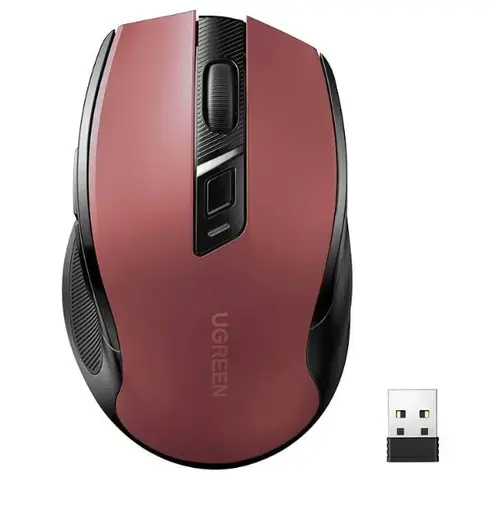 Mouse Wireless UGREEN MU006, 4000DPI, Rosu