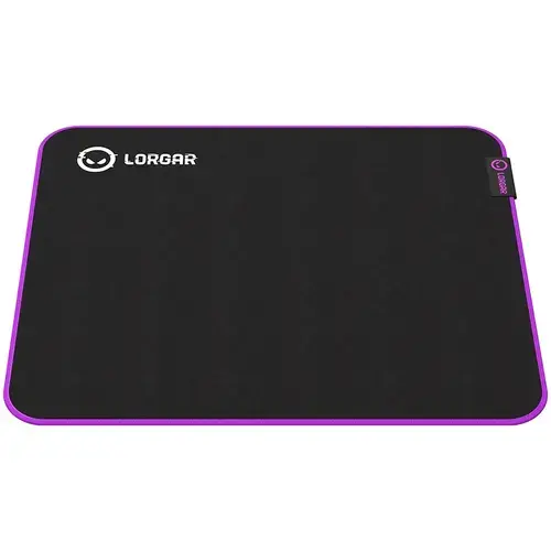 Mousepad gaming Lorgar Main 315 500x420, Negru/Mov