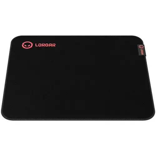 Mousepad gaming Lorgar Main 323 360x300, Negru/Rosu