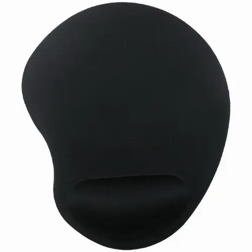 Mousepad Gembird, cauciuc si material textil, 240 x 200 x 4 mm, Suport ergonomic, Negru, MP-ERGO-01