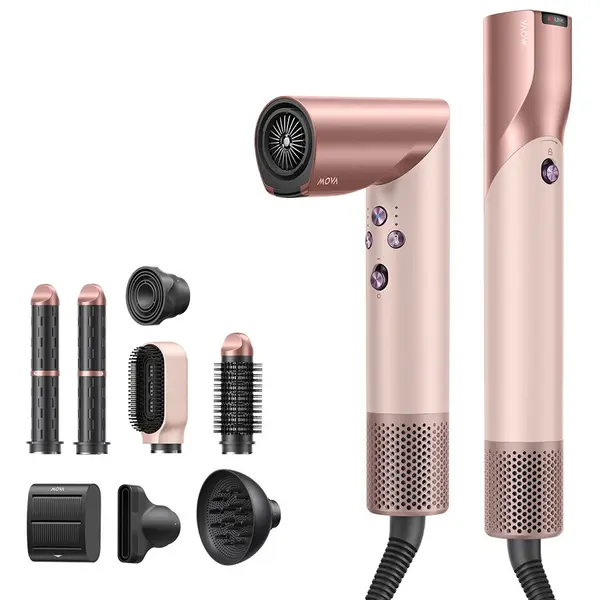 MOVA Uscator de par si Styler multifunctional MOVA Master 10, 1600 W, Ultra-compact, Roz