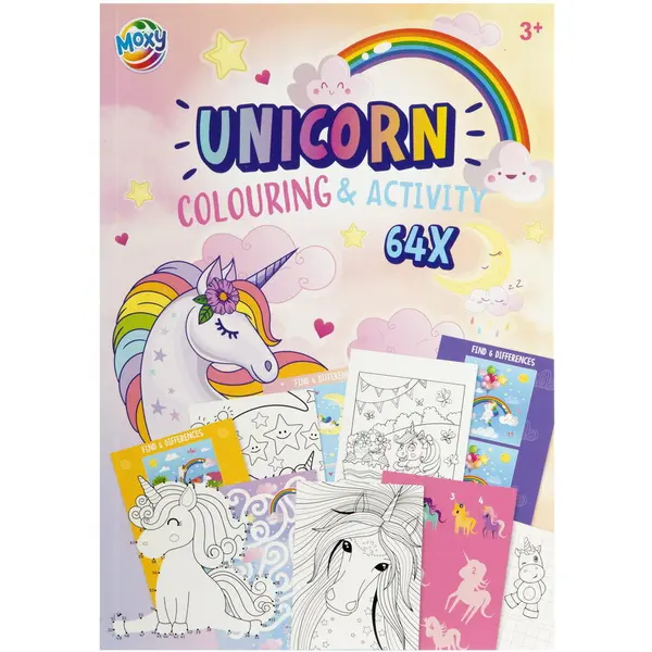 Moxy Carte de colorat cu activitati - Unicorn