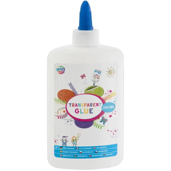 Moxy Lipici transparent Moxy, pentru proiectele de bricolaj, 3 ani+, 250 ml