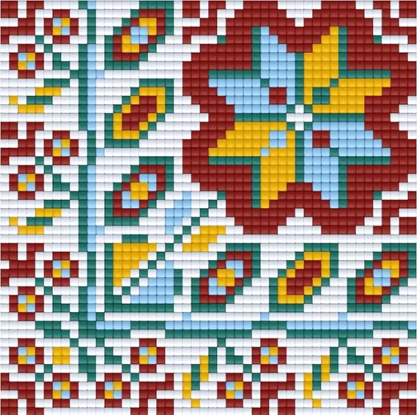 Mozaic cu pixeli Bright Toys - Broderie bulgară, 48 x 48 pixeli, motiv 4
