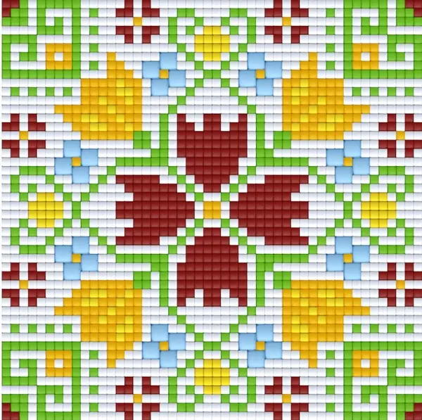 Mozaic cu pixeli Bright Toys - Broderie bulgară, 48 x 48 pixeli, Elbetita