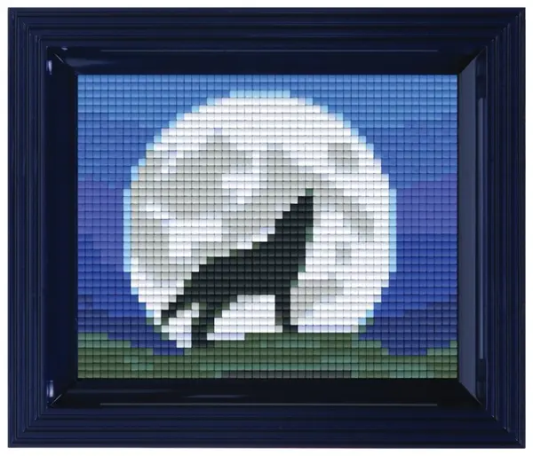Mozaic cu ramă Pixelhobby - Lup, Kit Pixel Clasic