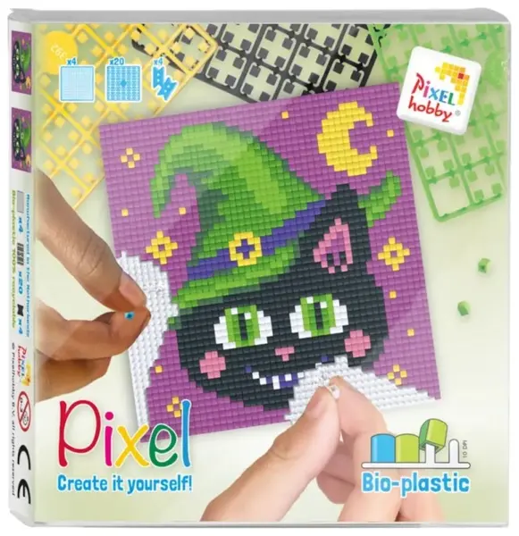 Mozaic cu ramă Pixelhobby - Pisică, Kit Pixel Clasic