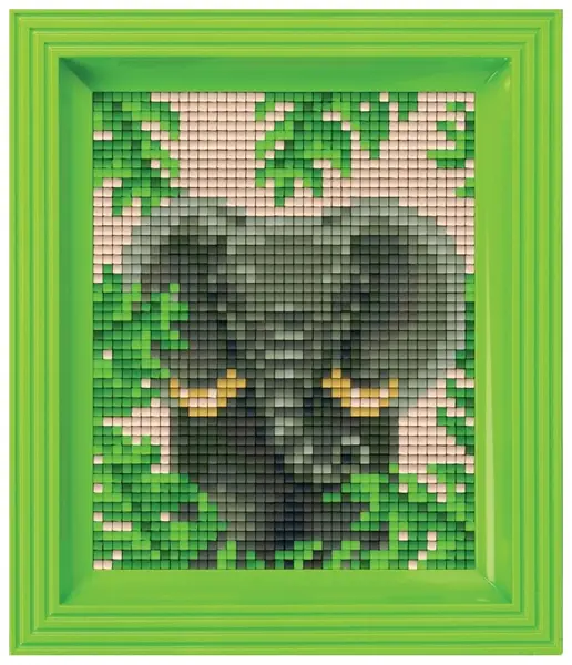 Mozaic cu ramă Pixelhobby - Set elefant cu ciucuri clasici