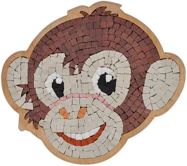 Mozaic de piatră Neptune Mosaic - Față de maimuță