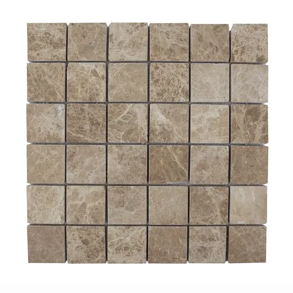 Mozaic Marmura Light Emperador Polisata, 4.8 x 4.8 cm