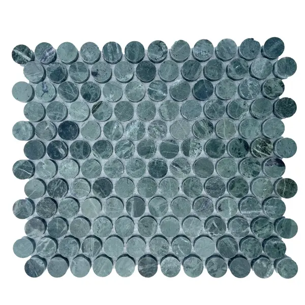Mozaic Marmura Teos Green Penny Polisat, 30.5 x 28 cm