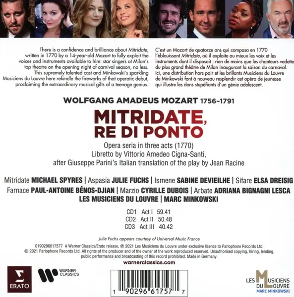 Mozart: Mitridate, Re Di Ponto | Michael Spyres, Julie Fuchs, Sabine Devieilhe, Les Musiciens Du Louvre, Marc Minkowski